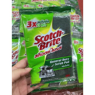 3M สก๊อตช์-ไบรต์® 4"x6" แผ่นใยขัดสำหรับขัดล้างทั่วไป