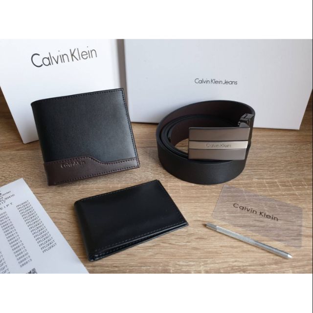 Calvin Klein set belt and wallet