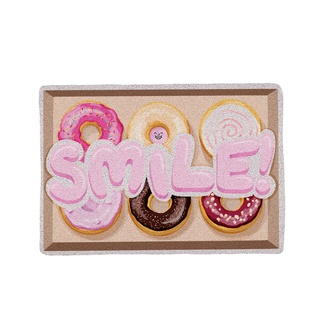 [MT06-00000037] พรมเช็ดเท้า พรมดักฝุ่น ลาย Smile Sweet ขนาด 50x70 ซม (Sweet Collection)