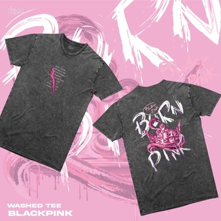 เสื้อยืด พิมพ์ลาย Blackpink Born สีชมพู