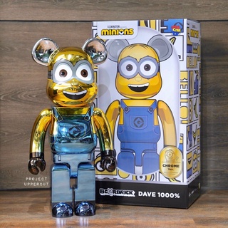 BE@RBRICK 1000% MINIONS : Dave - Chrome Ver. [New]