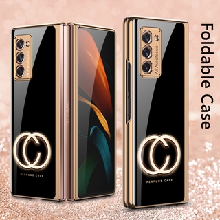 เคสกระจกนิรภัยแฟชั่นสําหรับ Samsung Galaxy Z Fold2 Galaxy Z Fold2 5 G Samsung W21