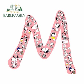 Earlfamily สติกเกอร์ ลายกราฟฟิติ Snoopy น่ารัก กันรอยขีดข่วน ขนาด 13 ซม. x 12.6 ซม. สําหรับตกแต่งรถยนต์ รถบรรทุก