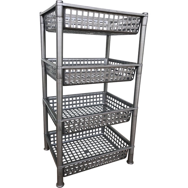 ชั้นวางของพลาสติก 4ชั้น ขนาด30x40x76CM (4Ties Plastic Shelf) 240/4 Big One Brand