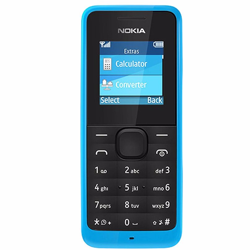 โทรศัพท์มือถือโนเกีย  ปุ่มกด NOKIA 105 ( สีฟ้า ) 3G/4G รุ่นใหม่ 2020
