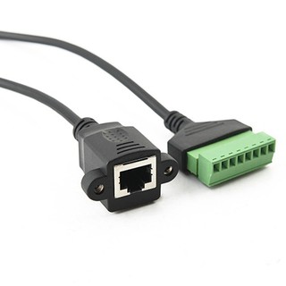 Rj45 ปลั๊กตัวเมีย เป็น 8 Pin สกรูขั้วต่อเทอร์มินัลบล็อก สําหรับ Cat7 Cat6 Cat5 Cat5e อีเธอร์เน็ตขยาย CCTV ดิจิทัล DVR สายอะแดปเตอร์เครือข่าย