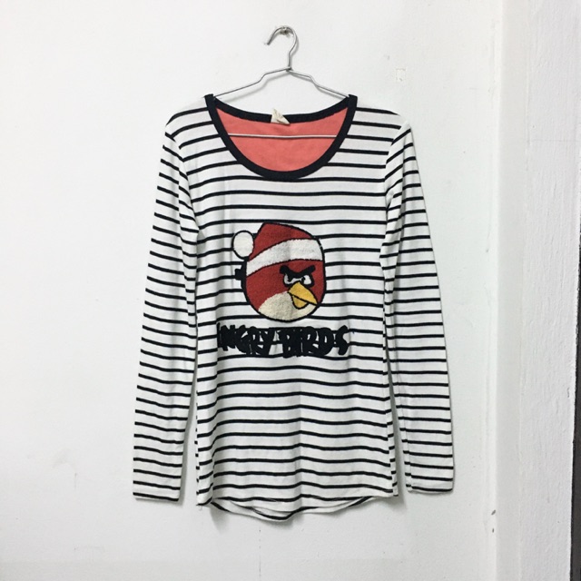 เสื้อแขนยาว ลายขวาง Angry Bird 😡