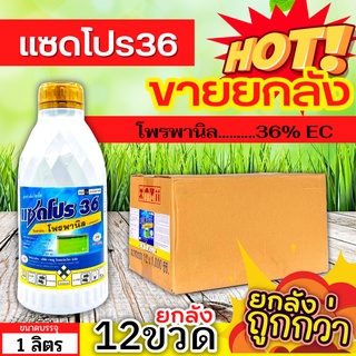 🌾 💥💥 สินค้ายกลัง 💥💥 แซดโปร36 (โพรพานิล) ขนาด 1ลิตรx12ขวด คุมวัชพืชในนาหว่านน้ำตม ทั้งใบแคบ ใบกว้างและกก