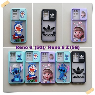 Case OPPO Reno 6Z (5G) / Reno 6  ออปโป้ เคสปิดกล้อง หลังแข็ง ขอบนิ่ม ลายการ์ตูน