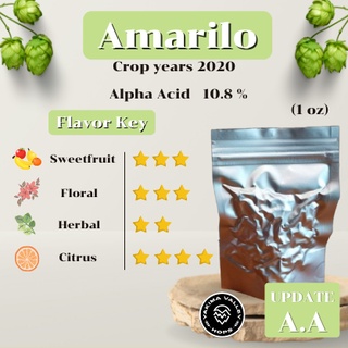 Amarillo US 1 oz.  Crop years 2020 (บรรจุด้วยระบบสูญญากาศ)