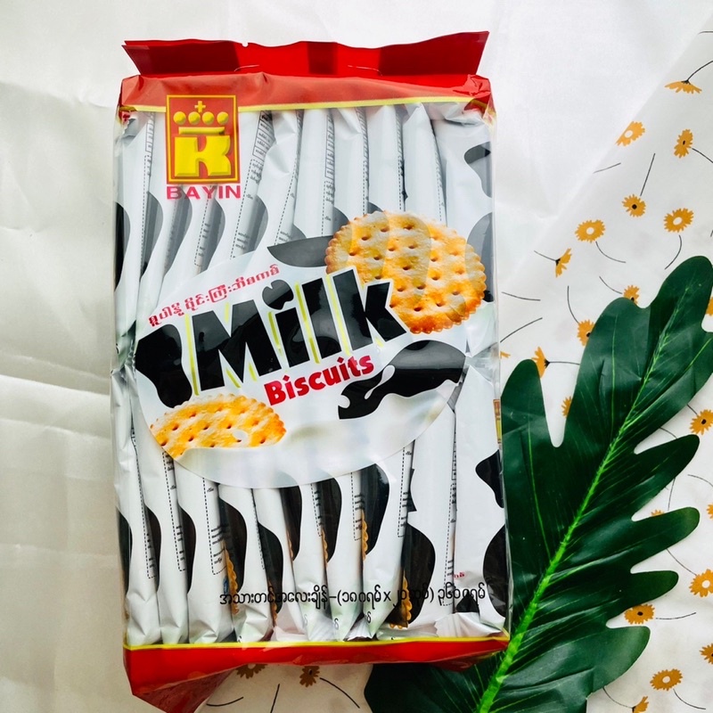 บิสกิตรสนม milk biscuits ตรา BAYIN