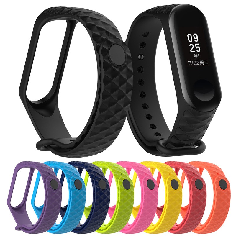 สายนาฬิกา ยางซิลิโคน สายสำรอง สีพิเศษสีใหม่ สำหรับ Mi Band 4 Band 3