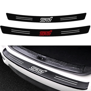 Subaru STI รถจัดแต่งทรงผมคาร์บอนไฟเบอร์รถกันชนหลัง Trunk สติกเกอร์ STI สำหรับ Subaru Forester Impreza XV