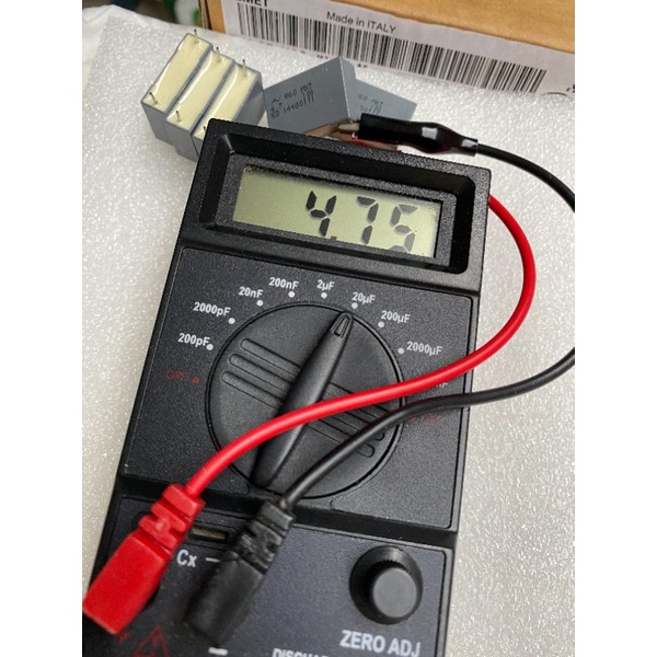 (แพ็ค2ชิ้น) C 4.7UF 100V 475J100V MKT แบรนด์KEMETอิตาลี แท้ใหม่ ขาห่าง22มิลสีเทาเหลี่ยม C4.7UF100V C