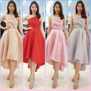 เกาะอกหน้าสั้นหลังยาว (ผ้า Shimmer Silk)