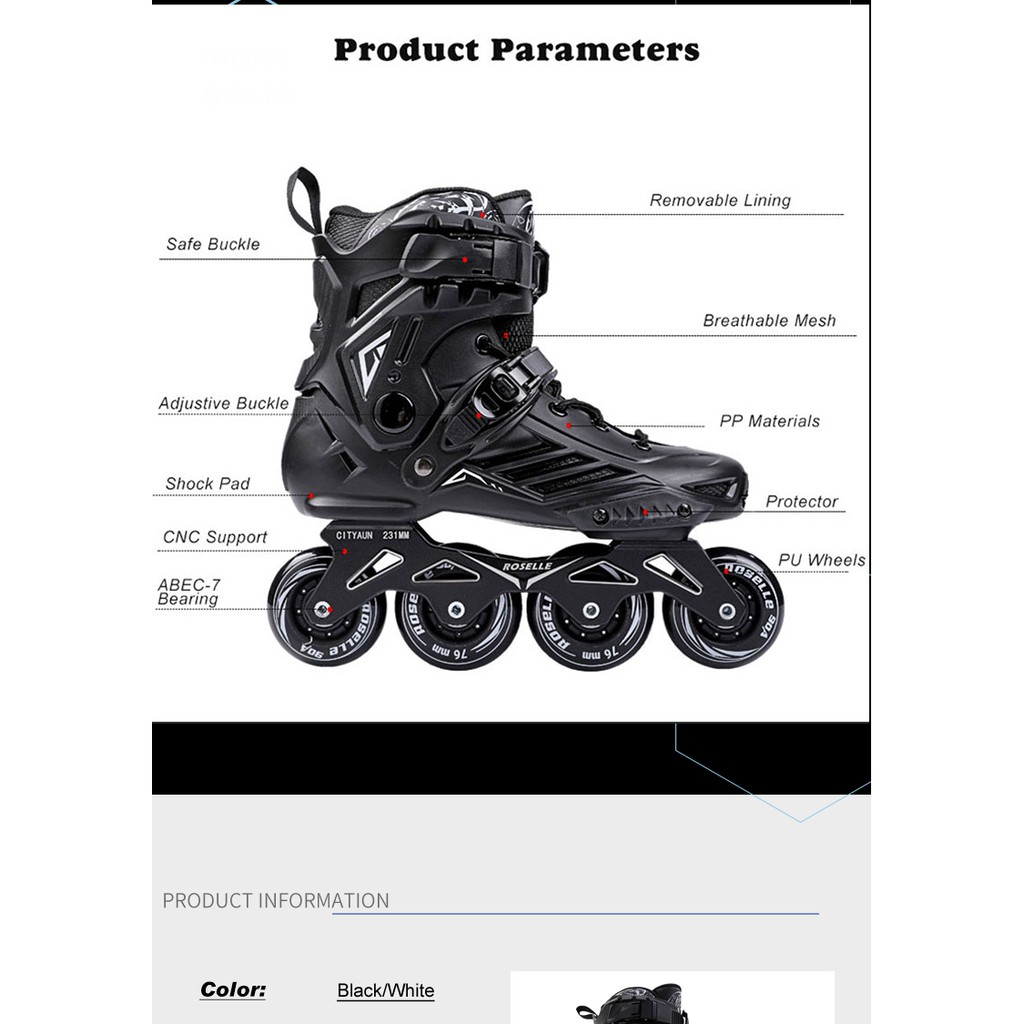 rockered inline skates