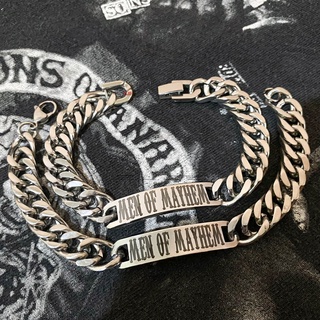 สร้อยข้อมือ Men of mayhem รุ่น2 sons of anarchy โซ่ โซ่สแตนเลส กำไล ข้อมือ สแตนเลสแท้100% bracelet stainless 316l allacc