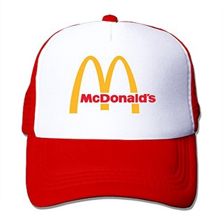 หมวกตาข่าย Mcdonald โลโก้ Snapback ปรับระดับได้