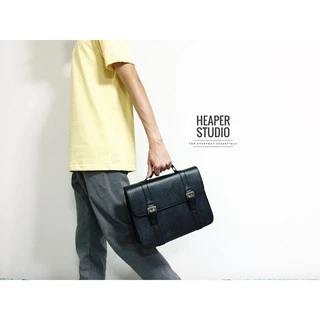 HEAPER BUSINESS กระเป๋าหนัง PU ใส่เอกสาร สะพายข้าง Messenger bag