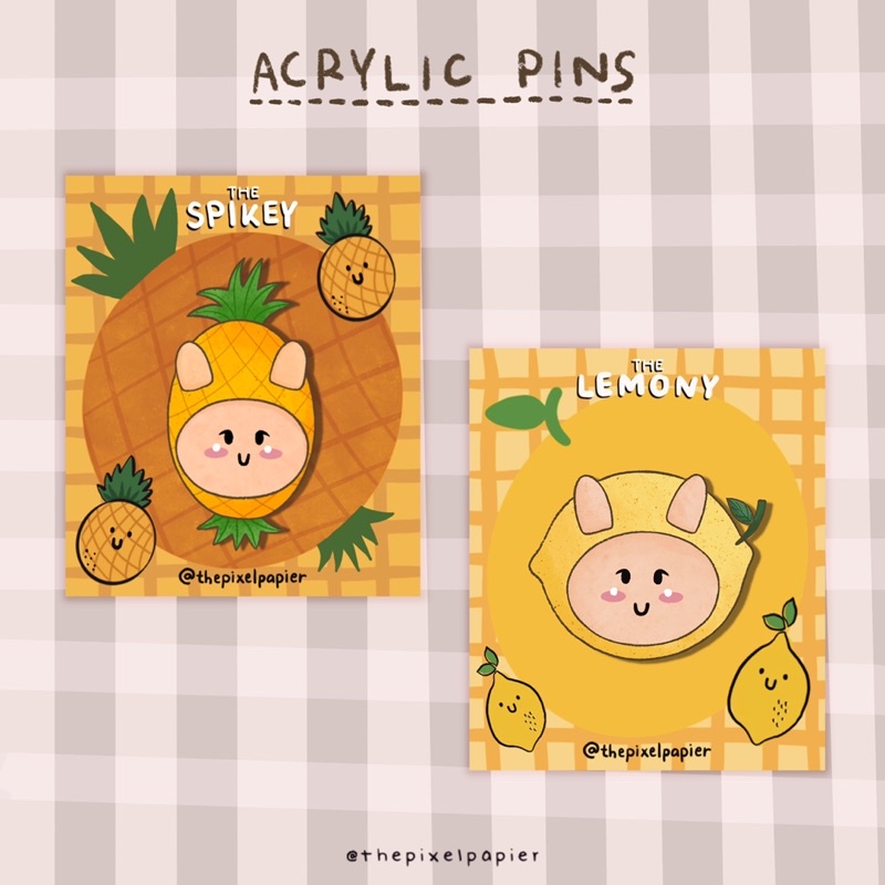 หมุดอะคริลิค [Lemony & Spikey]