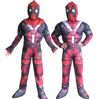 พร้อมส่งในไทย ชุด Deadpool ชุดฮีโร่ ชุดซุปเปอร์ฮีโร่ ชุดsuperheroเด็ก