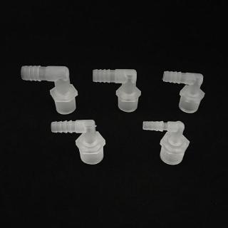 1/2" Thread to 6.4mm-12.7mm Plastic Elbow Hose Connector Fish Tank Tubing Adapters