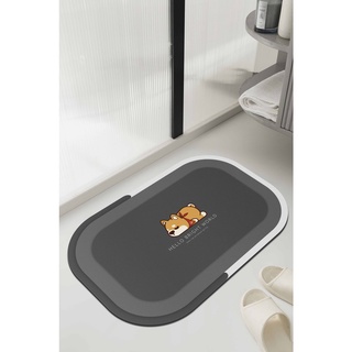 พร้อมส่ง พรมเช็คเท้าเส้นใยโพลีเอสเตอร์ดูดซับน้ำไว มี 2ไซส์ (…