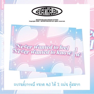 ꒰ พร้อมส่ง ได้ 2 แผ่น🍒 ꒱ Nevertheless Studio ⟡ Never Wanted Poster 2 แผ่น ⟡