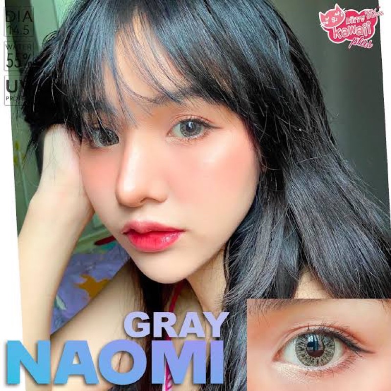 คอนแทคเลนส์  รุ่น Naomi สีเทา/Gray สีตาล/Brown มีค่าสายตา (0.00)-(-9.50)