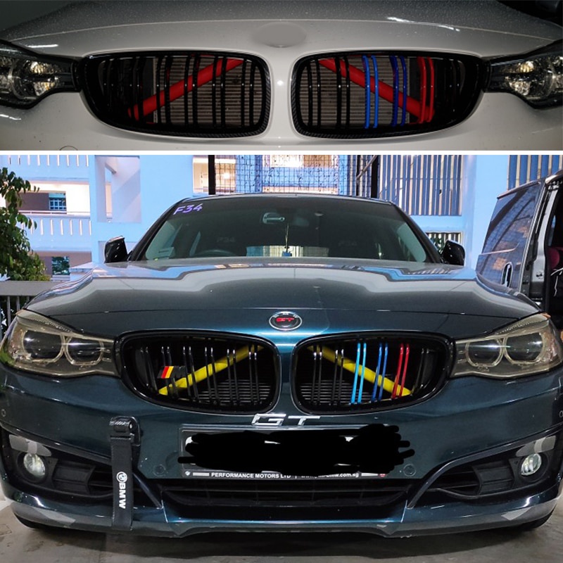 1 คู่ กระจังหน้า BMW F30 F34 F20 F21 F40 G20 G21 G29 สําหรับ Bmw ท่อสีเหลือง / Car Front Grill Trim Strips