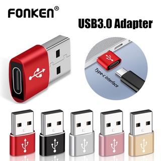 Fonken Usb 3 . 0 To Usb C อะแดปเตอร์แปลงสายเคเบิ้ล Usb A 3 . 1 Type C Male To Female Usb - C เชื่อมต่อข้อมูล Usbc