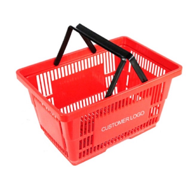 [พร้อมส่ง] ตะกร้าซุปเปอร์มาร์เก็ต รุ่นหนา