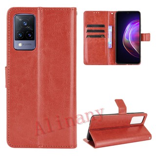 เคสสำ Vivo V21 5G Case Flip PU Leather Phone Casing Vivo V21 5G VivoV21 คสโทรศัพท์มือถือ Back Cover