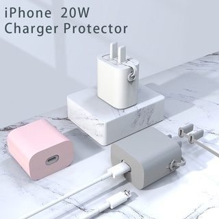 เคสอะแดปเตอร์ชาร์จ ซิลิโคนบาง สําหรับที่ชาร์จ Compatible for Iphone 20W