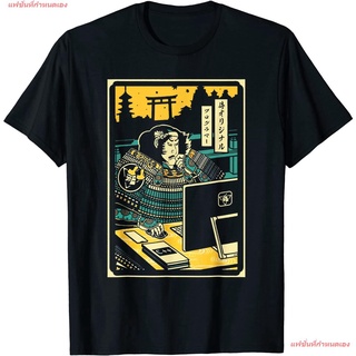 แฟชั่นที่กำหนดเอง นักเขียนโปรแกรม  เสื้อยืด  Programmer Samurai Warrior Computer T-Shirt T Shirts คอกลม เสื้อยืด เกรดพรี