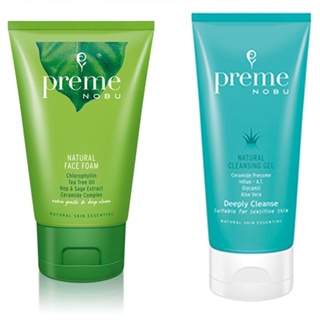 Preme Nobu Natural Face Foam / Cleansing Gel พรีม โนบุ เจล ล้างเครื่องสำอางค์ และ โฟมล้างหน้า 30 / 50 / 75 / 100 G