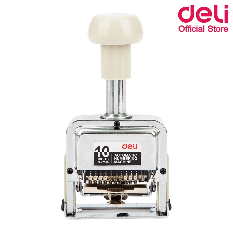Deli 7510 Numbering Machine เครื่องรันนัมเบอร์ 10 หลัก อุปกรณ์สำนักงาน เครื่องรันตัวเลข office เครื่องรันเลขอัตโนมัต