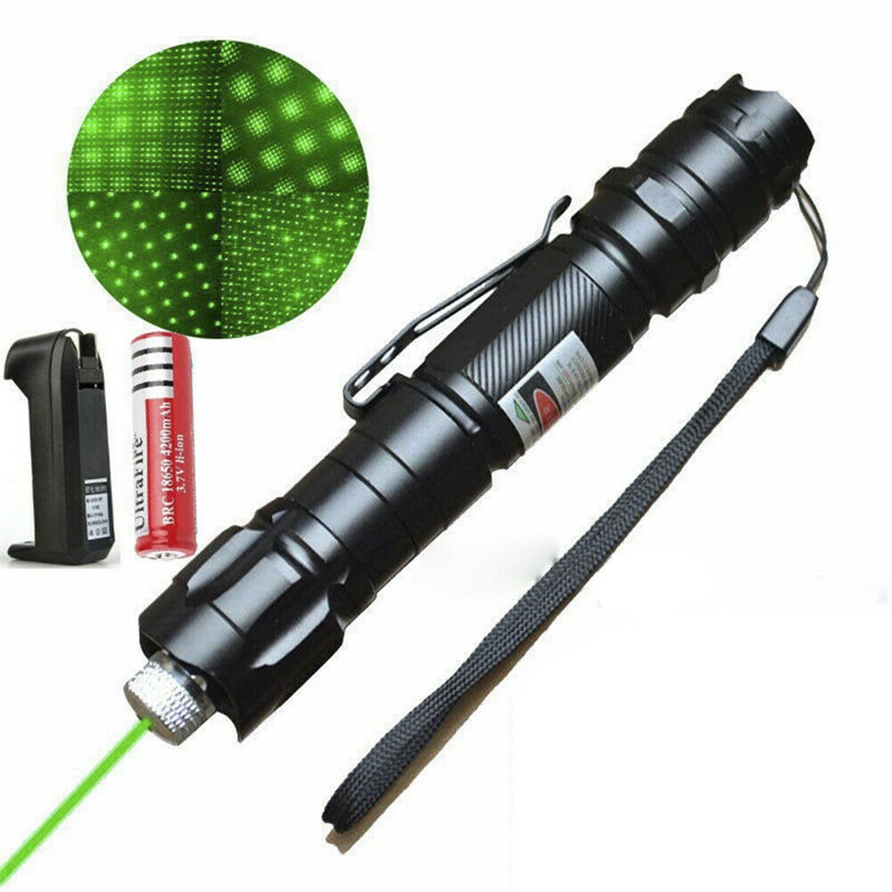 Green Laser Pointer 532nm Long Range Laser Pen Laser Light Tourch Rechargeable Usb 303