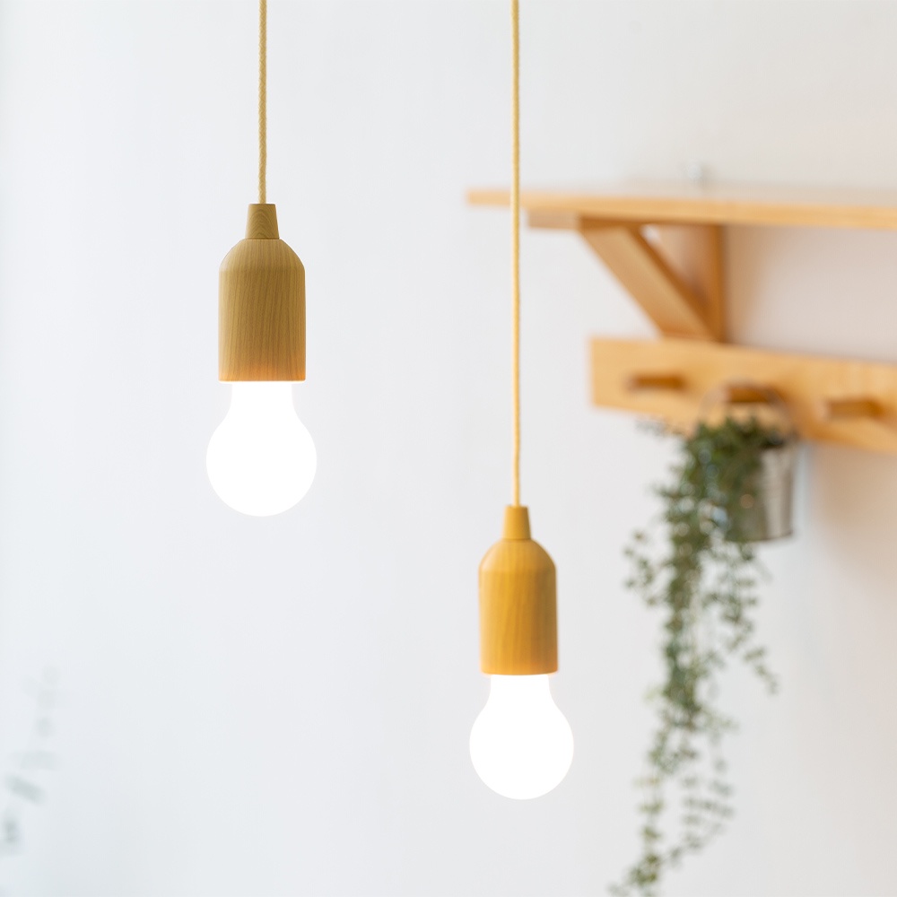 ⭐ ESOPOOM ⭐ Pull Cord Battery Powered Hanging Light Bulbs Shopee Thailand