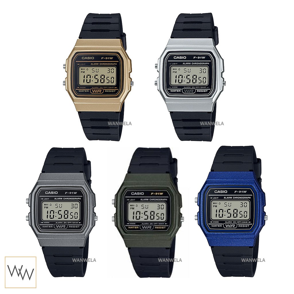 ของแท้ นาฬิกาข้อมือ Casio รุ่น F-91 (F-91WM) พร้อมกล่อง