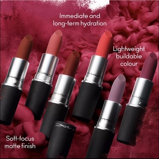 [ของแท้ ถูกที่สุด] Mac powderkiss, love me lipstick(เลือกสีได้)