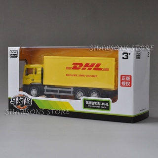 โมเดลรถบรรทุกจําลอง สเกล 1:64 MAN TGS 18.400 DHL Container Truck ของเล่นสําหรับเด็ก