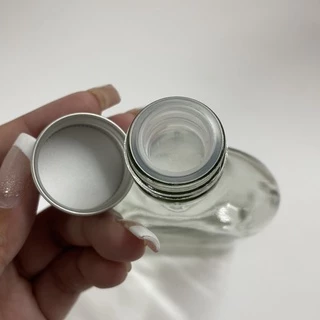 [TG-273] ขวดแก้วแบนกั๊ก 187.5ml. พร้อมฝา 28mm.