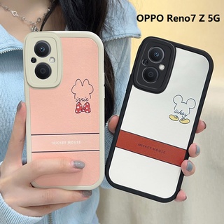 Mickey Minnie เคท OPPO Reno7Z Reno4Z Soft Case Boy&amp;Gril Snoopy เคส OPPO Reno5 Pro Reno6 Phone Cover Reno7 Pro เคสโทรศัพท์