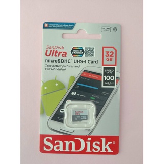 SANDISK 32 GB MICRO SD CARD (ไมโครเอสดีการ์ด) ULTRA SDHC CLASS 10 (SDSQUNR-32G-GN6MN)