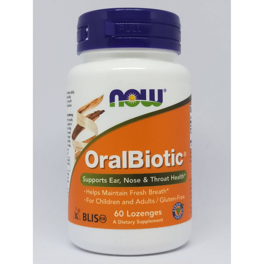 NOWS OralBiotic Blis K12 Promotes Healthy Oral Bacteria - 60 Lozenges : จุลินทรีย์เพื่อสุขอนามัยในช่