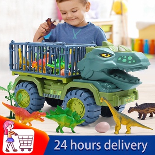 Large domineering dinosaur engineering vehicle kids excavator transport vehicle inertial vehicle