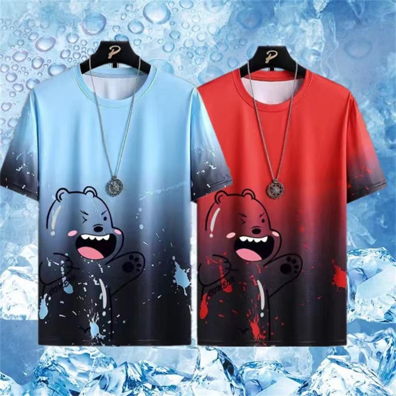 TS MEN เสื้อยืดคอกลมแขนสั้น เสื้อยืดผู้ชาย ลายเท่ๆ(มี3สี)รุ่น 0201