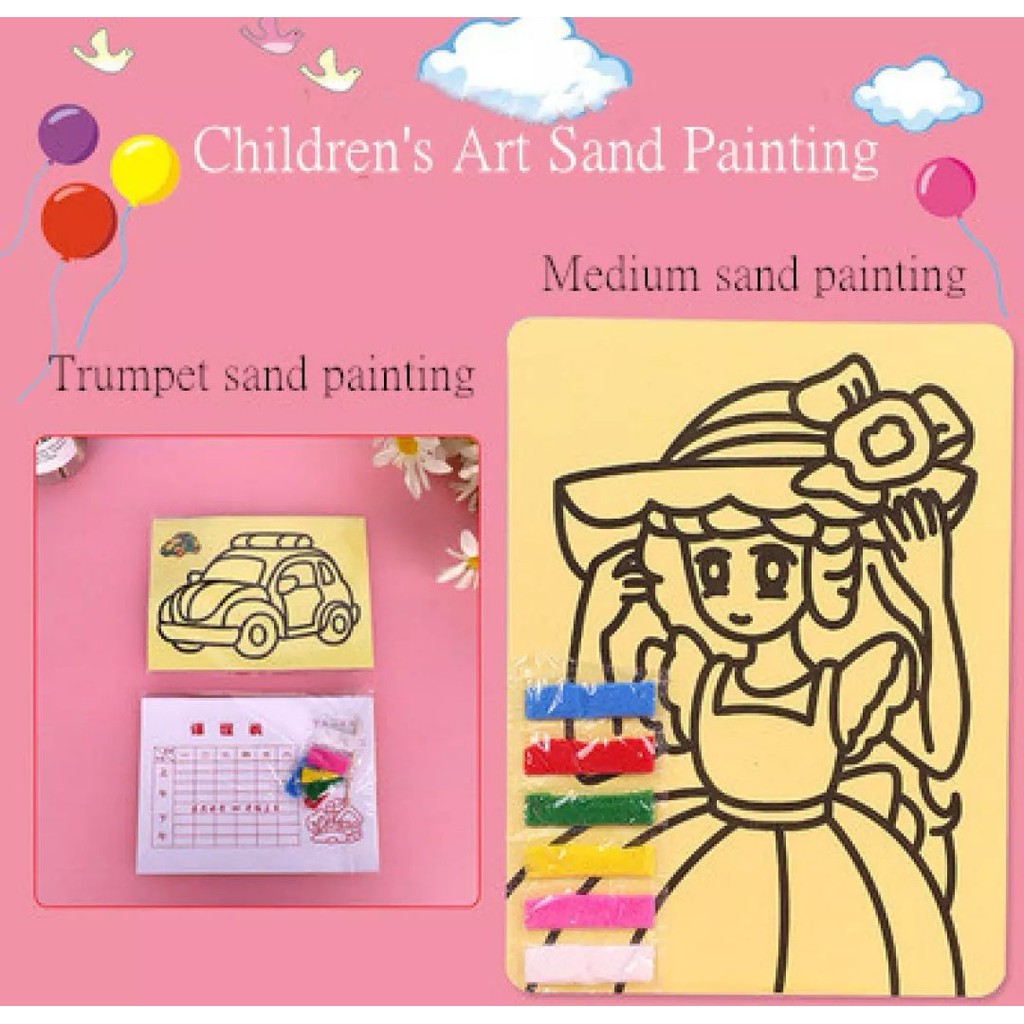 ของเล่นเด็ก ทรายระบายสี 20.5 * 15 cm.(ราคาต่อ 1 ชิ้น สุ่มลาย) - รูปที่ 2