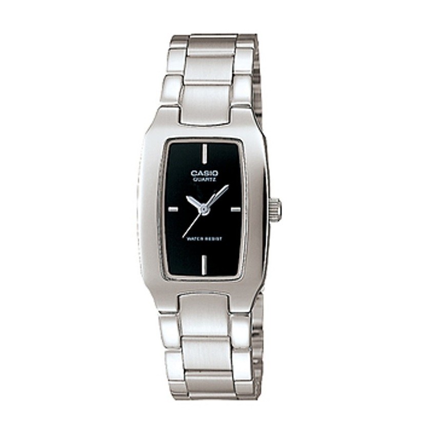 Casio Standard นาฬิกาข้อมือผู้หญิง สายสแตนเลส รุ่น LTP-1165A - สีเงิน/ดำ